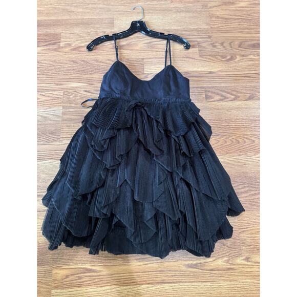 AJE.  black ELSIE PLEAT MINI PARTY DRESS size 8 - Picture 11 of 13